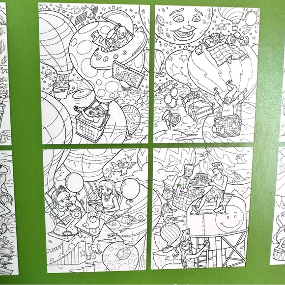 Crayola Family Escapes Group Coloring Scenes 60 Piece Set Markers Pencils Pages - Picture 10 of 16